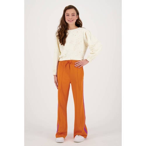 Raizzed sweater Dorsa met all over print ecru/oranje Wit All over print - 104