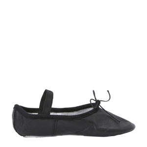 leren balletschoenen zwart