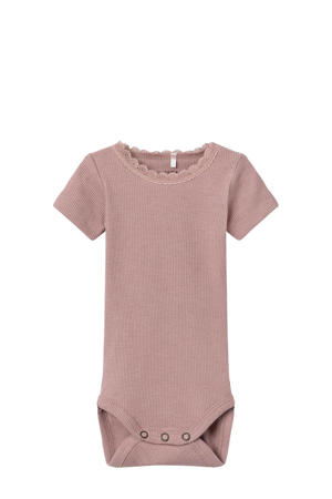 romper NBFKAB met katoen mauve