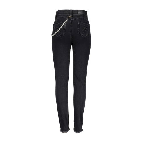 Frankie&Liberty high waist super skinny jeans Liberty zwart Meisjes Stretchdenim 140