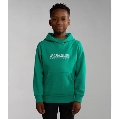 Napapijri hoodie K B-BOX H 1 met logo frisgroen Sweater Logo