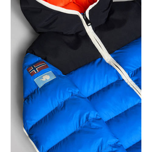 Napapijri gewatteerde winterjas K A-VOSTOK hardblauw donkerblauw Jongens Polyamide Capuchon 152