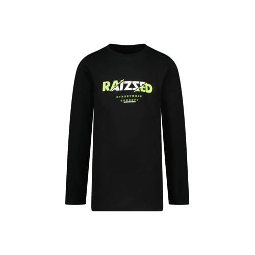 Raizzed longsleeve Brimfield met logo zwart Jongens Katoen Ronde hals Logo 
