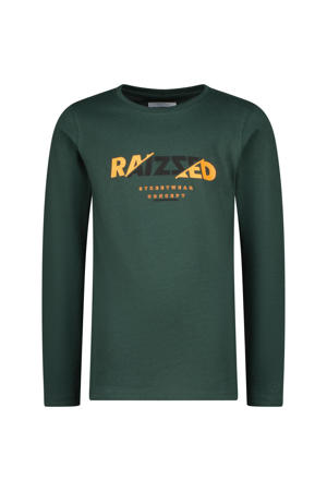 longsleeve Brimfield met logo donkergroen