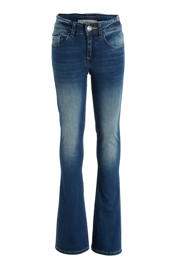 thumbnail: Dark blue denim meisjes Raizzed flared jeans Melbourne van stretchdenim met regular waist en rits- en knoopsluiting