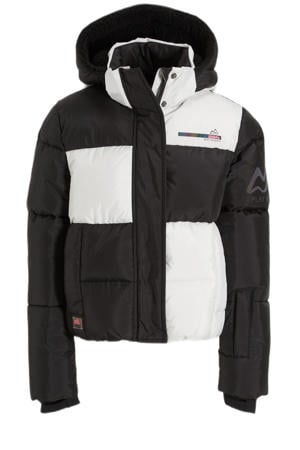ski-jack Neva zwart/wit