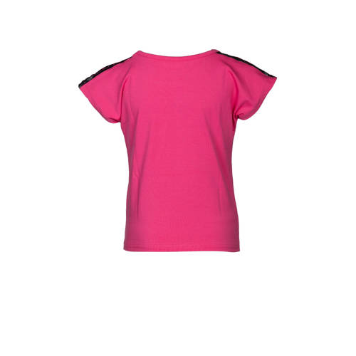 Papillon sportshirt roze Sport t-shirt Meisjes Katoen Ronde hals Tekst 152