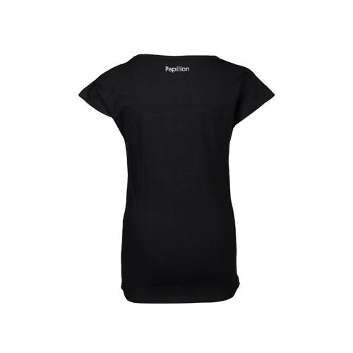 Papillon sport T-shirt zwart Meisjes Katoen Ronde hals Tekst 116