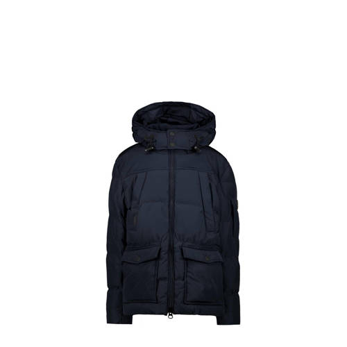 Airforce gewatteerde winterjas OTIS donkerblauw Jongens Polyester Capuchon