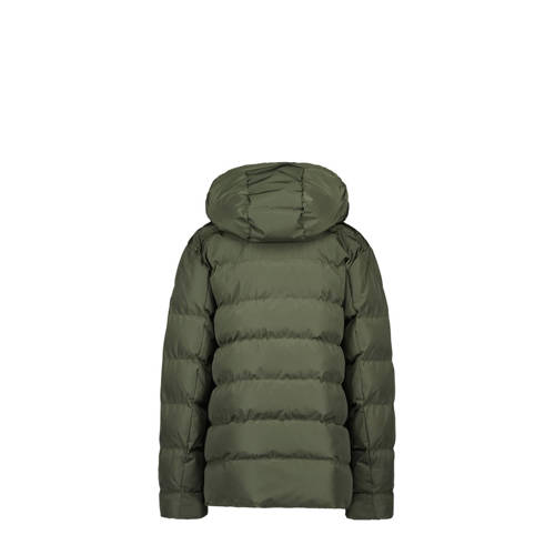 Airforce gewatteerde winterjas armygroen Jongens Polyester Capuchon 116