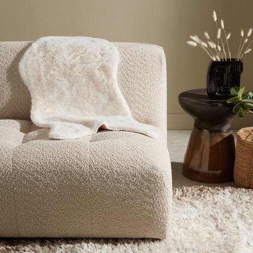 NOUS Living imitatie schapenvacht Palu (90x50 cm) Vloerkleed Wit Effen