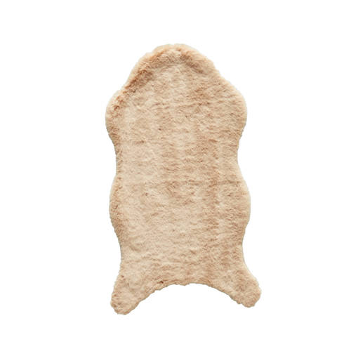 NOUS Living imitatie schapenvacht Palu (90x50 cm) Vloerkleed Beige Effen