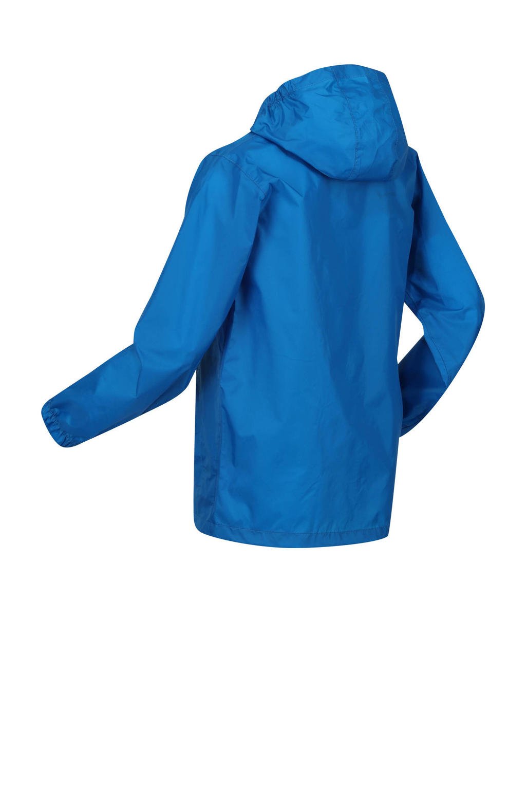 Blauwe jongens en meisjes Regatta kids regenjas van polyamide met lange mouwen, capuchon en ritssluiting