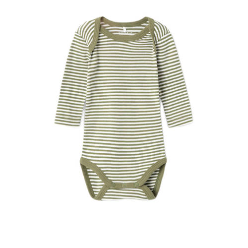 name it BABY rompr NBMBODY met all over print set van 2 wit groen Romper Jongens Katoen Ronde hals 50