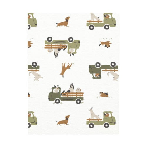 name it BABY rompr NBMBODY met all over print set van 2 wit groen Romper Jongens Katoen Ronde hals 50