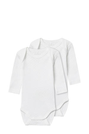 romper NBFBODY - set van 2 wit