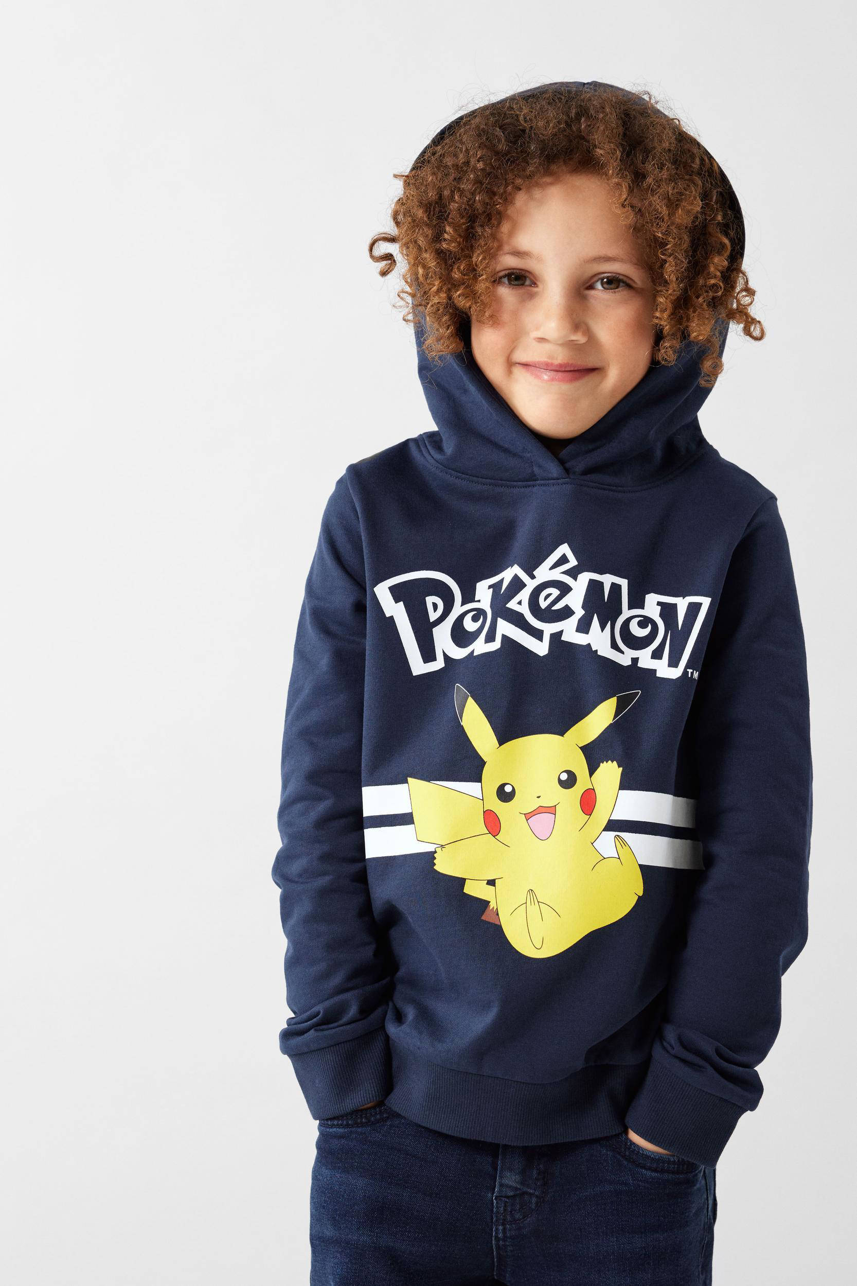 NAME IT KIDS Pokemon hoodie NKFJU met printopdruk donkerblauw kleertjes