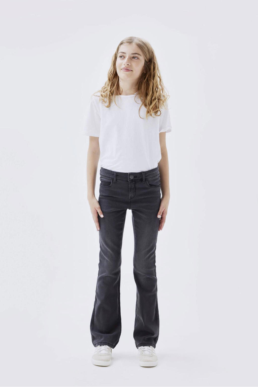NAME IT Mädchen Bootcut Jeans NKFPolly - Elastische Baumwolljeans Für Kinder