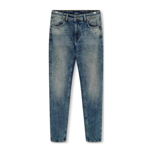 KIDS ONLY BOY slim fit jeans KOBMATT medium blue denim Blauw Jongens Stretchdenim 