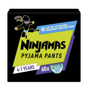 Ninjamas Pyjama Pants luierbroekjes Maat 7 Jongen (17-30kg) - 60 stuks maandbox
