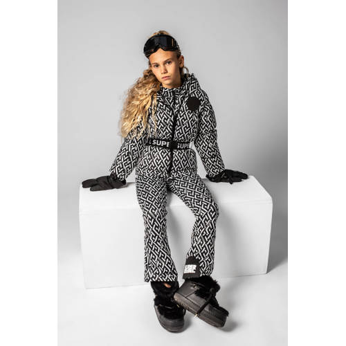 SuperRebel skipak Suit zwart wit Jongens Gerecycled polyester All over print 128