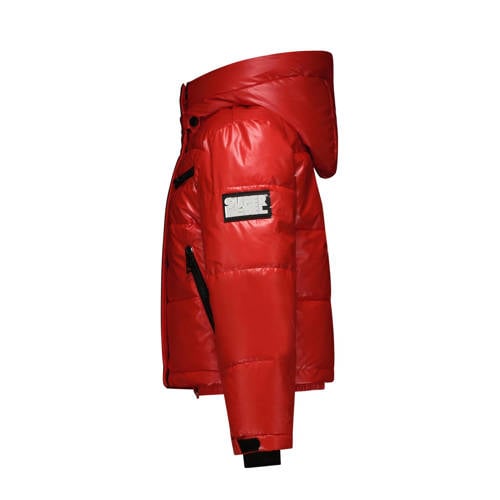 SuperRebel ski-jack rood Skijack Meisjes Gerecycled polyester Capuchon 140