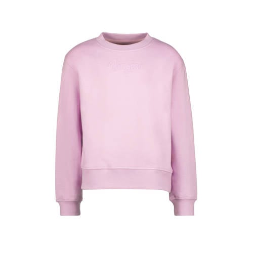 Vingino sweater Nensi met franjes roze Effen