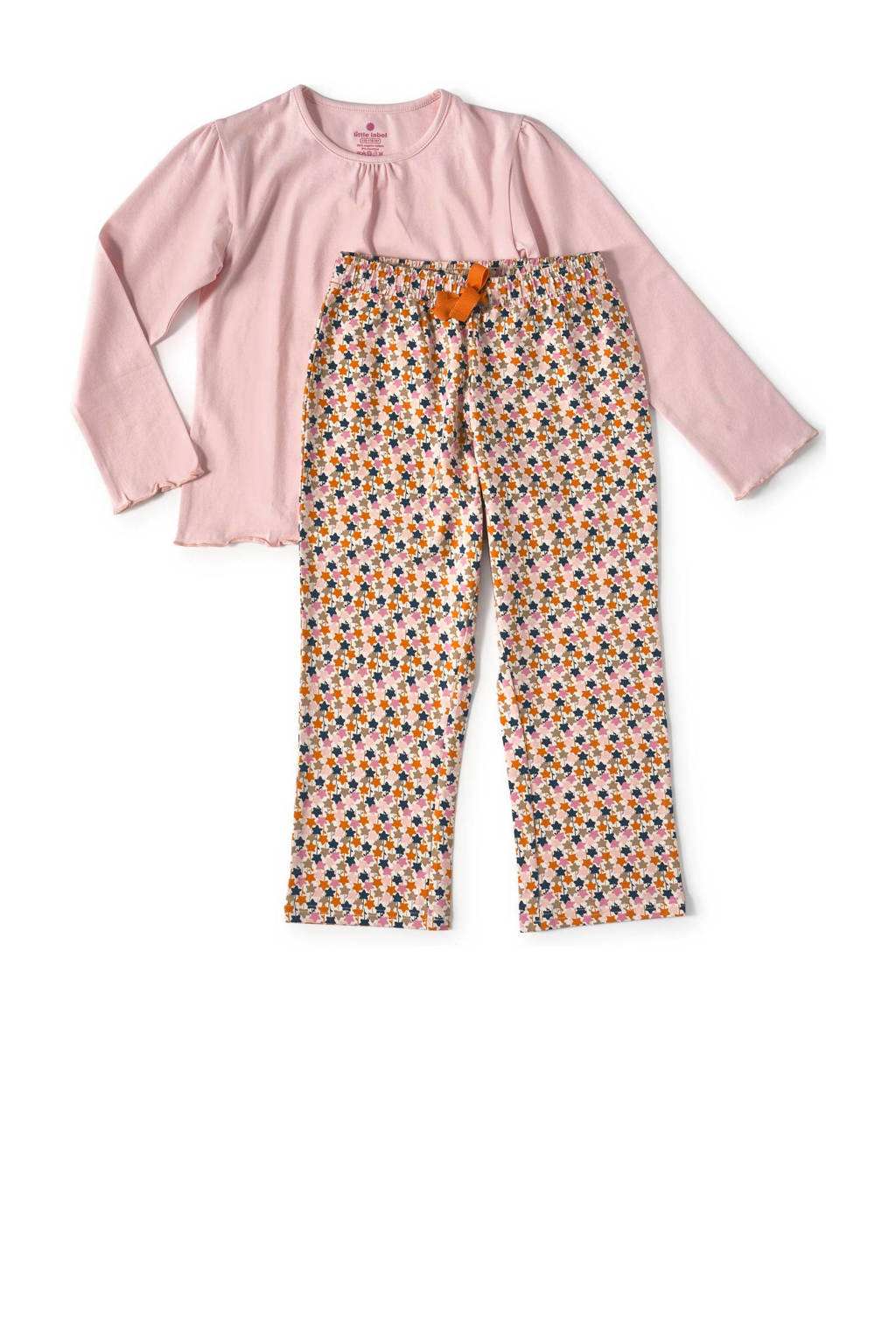 pyjama met all over print roze/multicolor
