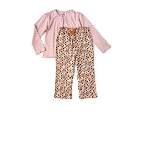 Little Label pyjama met all over print roze/multicolor Meisjes Stretchkatoen Ronde hals
