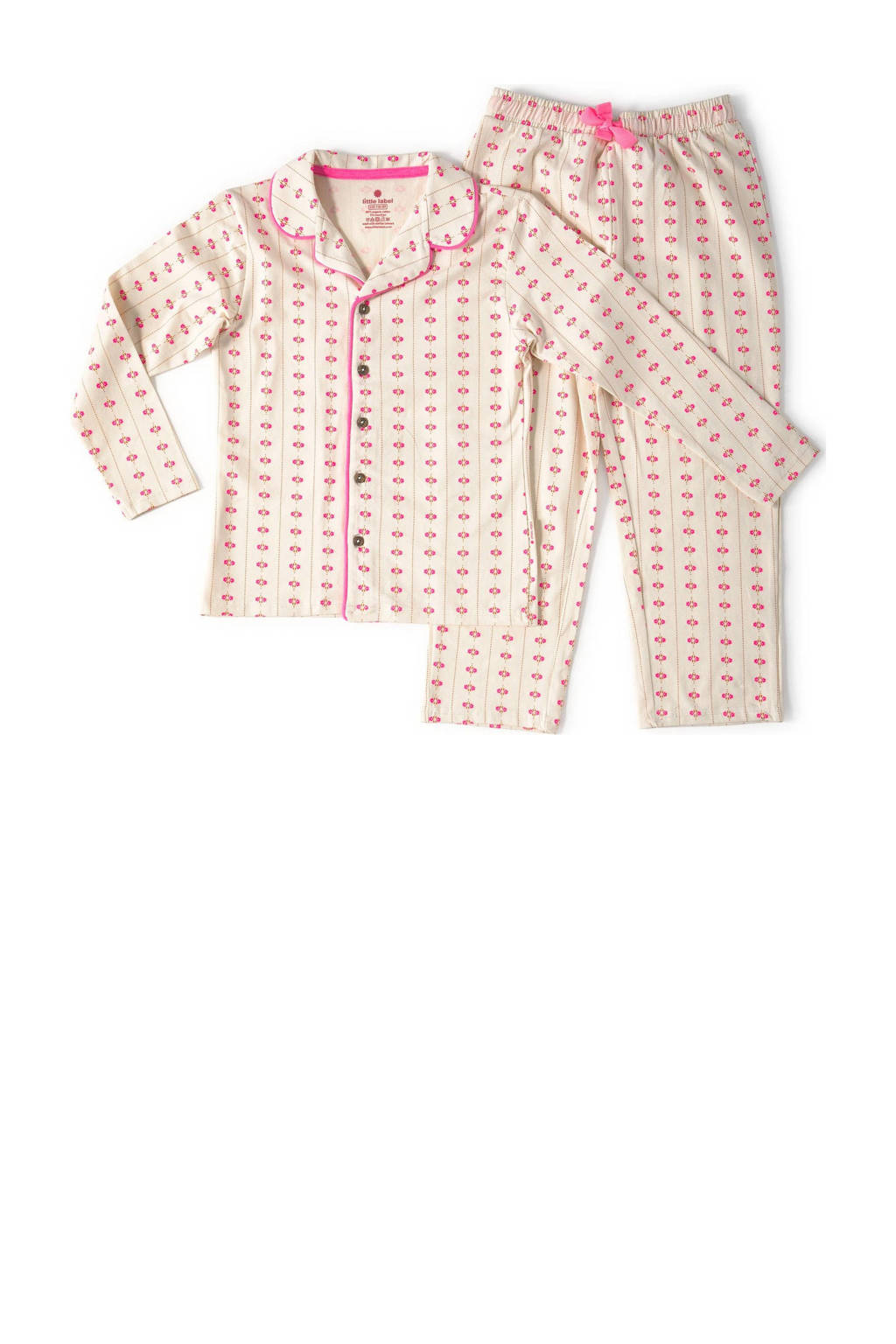 pyjama met all over print roze/beige