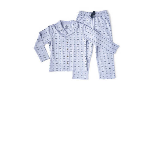 Little Label pyjama met all over print blauw/donkerblauw Meisjes Stretchkatoen Reverskraag