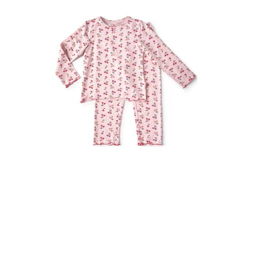 Little Label pyjama met all over print roze Meisjes Stretchkatoen Ronde hals - 110