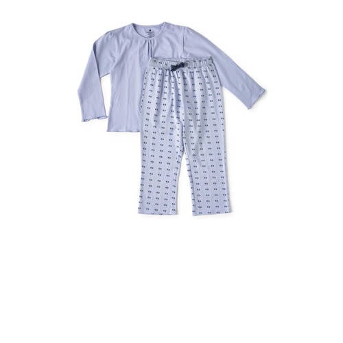 Little Label pyjama met all over print lichtblauw Meisjes Stretchkatoen Ronde hals - 110