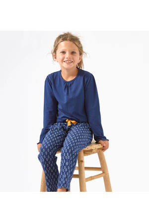 pyjama met all over print donkerblauw