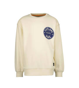 Vingino sweater Nilfo met logo beige/wit