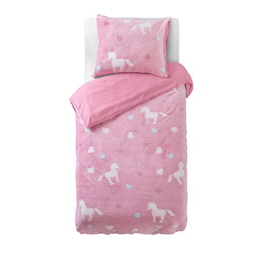 Sleeptime dekbedovertrek 1 persoons (140x220 cm) Roze Dierenprint