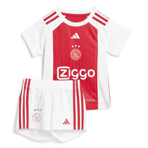 adidas Performance Junior Ajax Amsterdam 23/24 voetbalset thuis Sportset Wit Jongens/Meisjes Polyester Ronde hals 