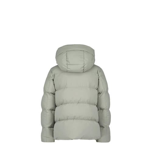 Airforce gewatteerde winterjas lichtgrijs Meisjes Polyester Capuchon Effen 116