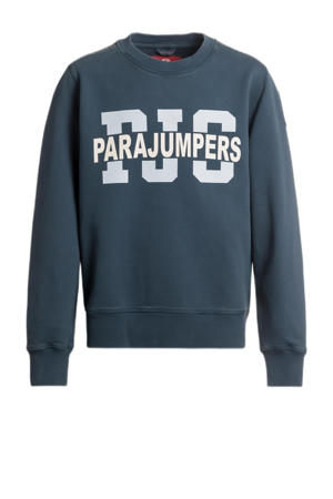sweater Philo met logo donkerblauw