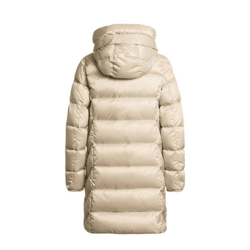 Parajumpers gewatteerde winterjas beige Meisjes Polyester Capuchon 140