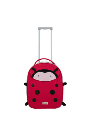 trolley Happy Sammies 45 cm. Ladybug Lally rood