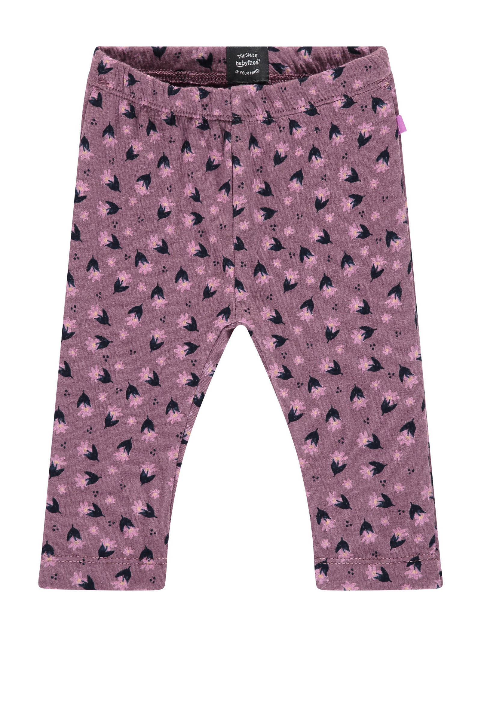 baby gebloemde regular fit legging paars