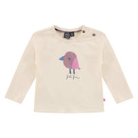 thumbnail: Ecru meisjes Babyface newborn baby longsleeve van duurzaam katoen met printopdruk, ronde hals en drukknoopsluiting