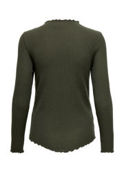 thumbnail: ONLY MATERNITY zwangerschapstop OLMEMMA L/S HIGH NECK TOP JRS met textuur donkergroen