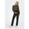 ONLY MATERNITY zwangerschapstop OLMEMMA L/S HIGH NECK TOP JRS met textuur donkergroen