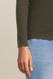 thumbnail: ONLY MATERNITY zwangerschapstop OLMEMMA L/S HIGH NECK TOP JRS met textuur donkergroen