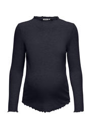 thumbnail: ONLY MATERNITY zwangerschapstop OLMEMMA L/S HIGH NECK TOP JRS met textuur donkerblauw