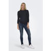 ONLY MATERNITY zwangerschapstop OLMEMMA L/S HIGH NECK TOP JRS met textuur donkerblauw