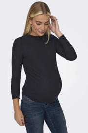 thumbnail: ONLY MATERNITY zwangerschapstop OLMEMMA L/S HIGH NECK TOP JRS met textuur donkerblauw