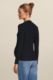 thumbnail: ONLY MATERNITY zwangerschapstop OLMEMMA L/S HIGH NECK TOP JRS met textuur donkerblauw
